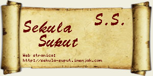 Sekula Šuput vizit kartica